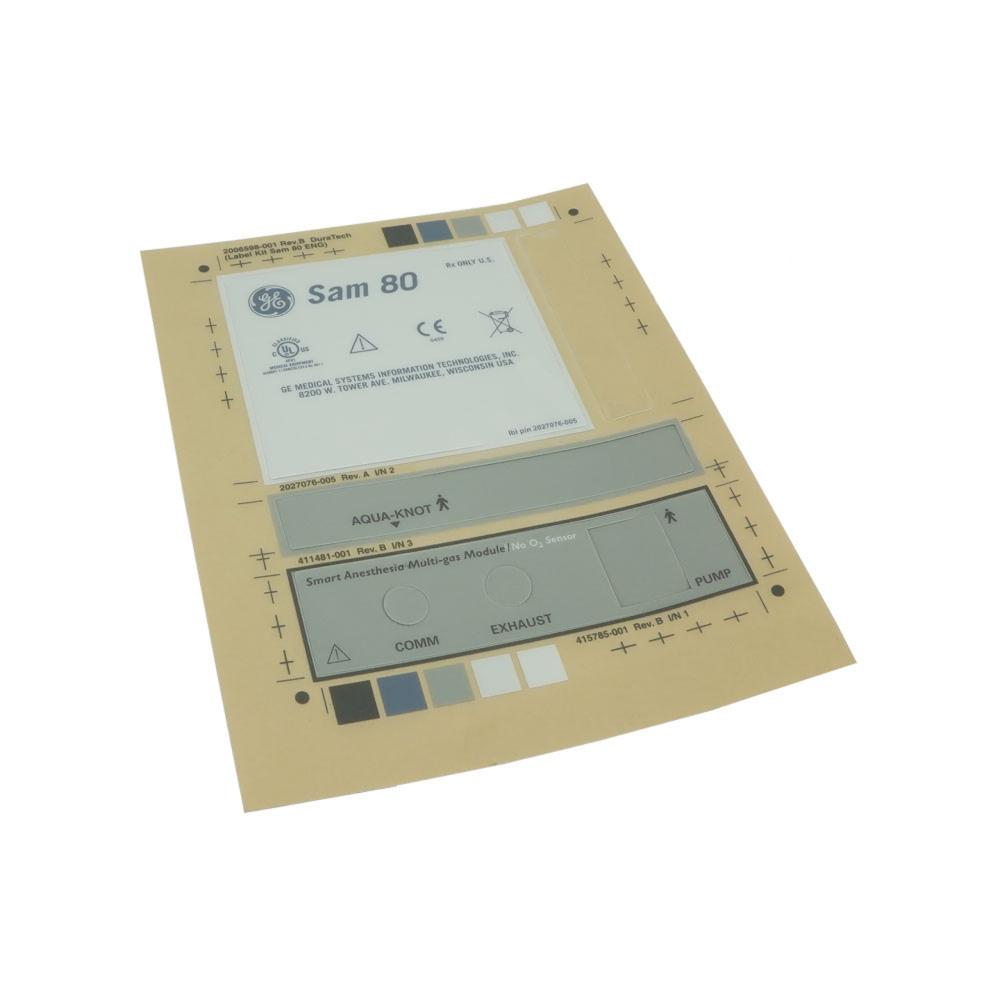 Label Kit Smart Anesthesia Multi-Gas 80 English Label Kit Smart Anesthesia Multi-Gas 80 English