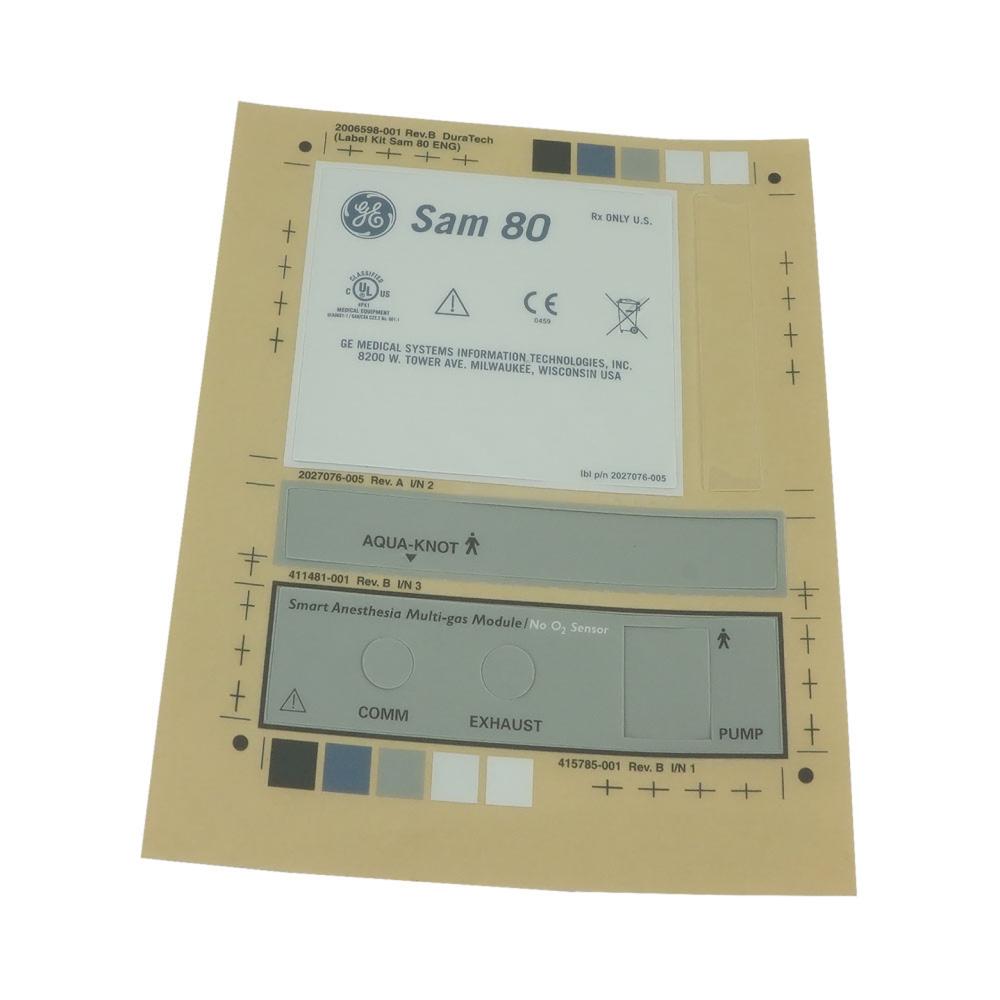 Label Kit Smart Anesthesia Multi-Gas 80 English Label Kit Smart Anesthesia Multi-Gas 80 English