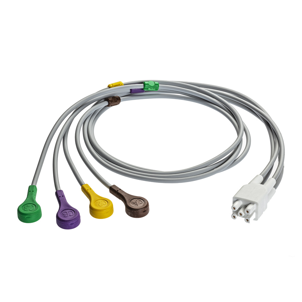 Cavo di Estensione Derivazioni ECG da 6 a 10 derivazioni a Bottone, 74cm (1/conf) Cavo di Estensione Derivazioni ECG da 6 a 10 derivazioni a Bottone, 74cm (1/conf)