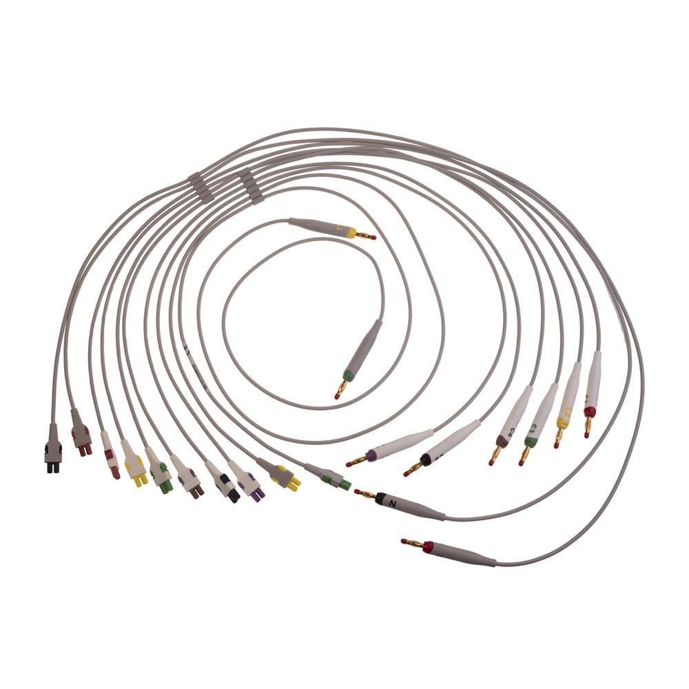 Leadwire Set, Gold, Base 10, Banana, IEC, 102 cm/40 in., 1/pack Leadwire Set, Gold, Base 10, Banana, IEC, 102 cm/40 in., 1/pack