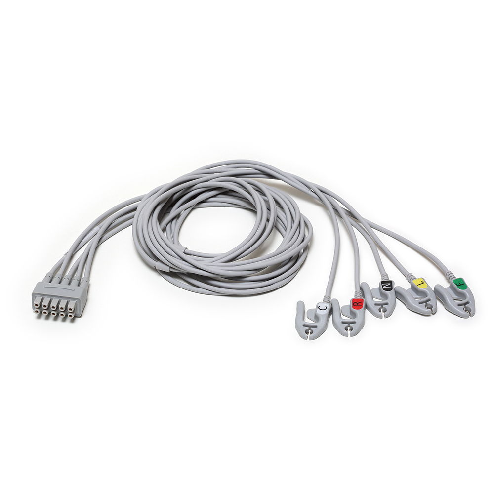 Set Cavetti ECG, 5-Cavetti a Pinzetta Raggruppati, IEC, 130cm (1/conf) Set Cavetti ECG, 5-Cavetti a Pinzetta Raggruppati, IEC, 130cm (1/conf)