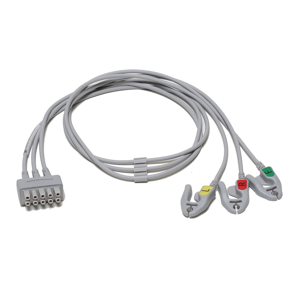 Set Cavetti ECG, 3-Cavetti a Pinzetta, IEC, 74cm (1/conf) Set Cavetti ECG, 3-Cavetti a Pinzetta, IEC, 74cm (1/conf)