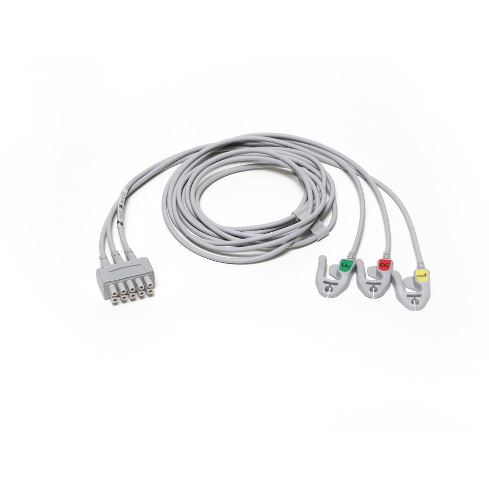 Set Cavetti ECG, 3-Cavetti a Pinzetta, IEC, 130cm (1/conf) Set Cavetti ECG, 3-Cavetti a Pinzetta, IEC, 130cm (1/conf)