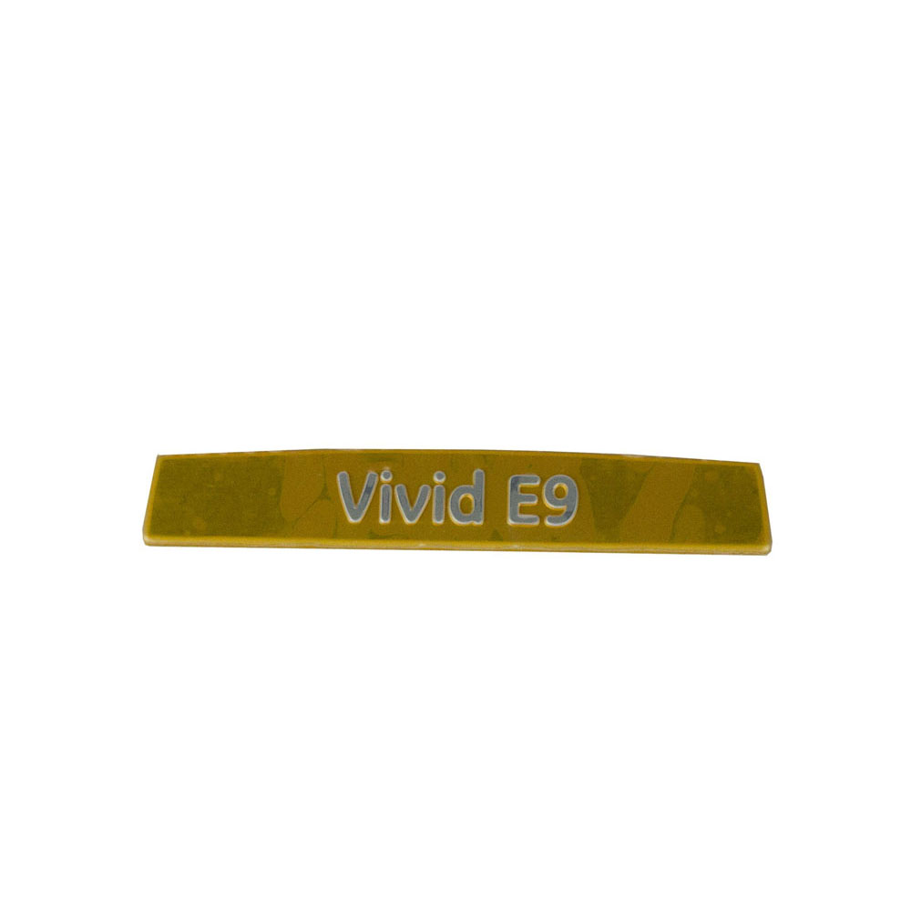 Vivid E9 Name Plate Gold Upper Operator Panel Vivid E9 Name Plate Gold Upper Operator Panel